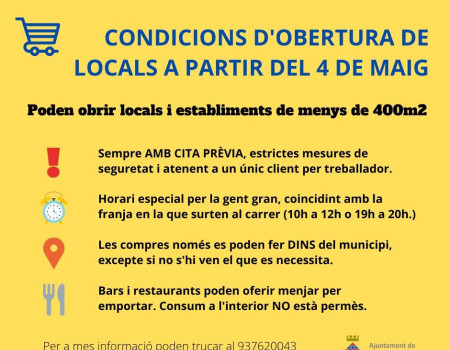 a partir de dilluns 4 de maig