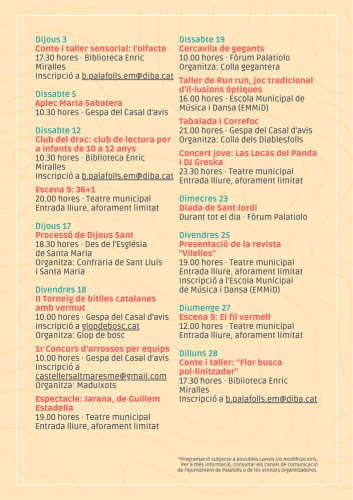 Agenda de Palafolls